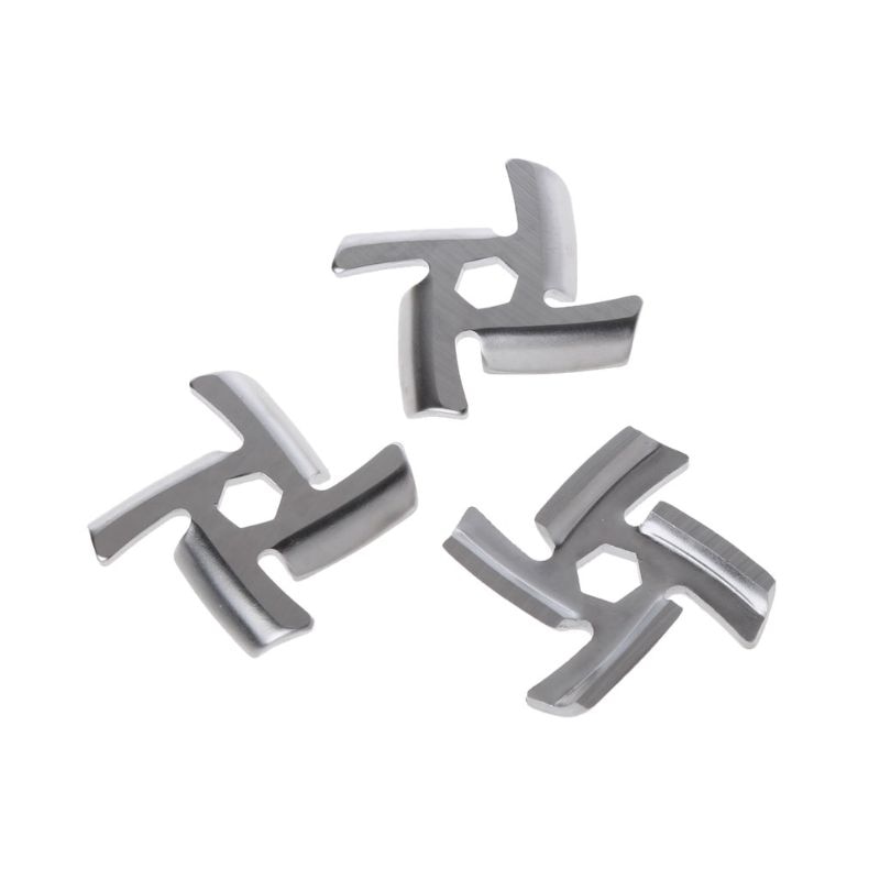 3 Stks/set Type 5 Mincer Mes Rvs Anti Roest 4 Blade Hexagon Gat Vleesmolen Onderdelen Past U1JE