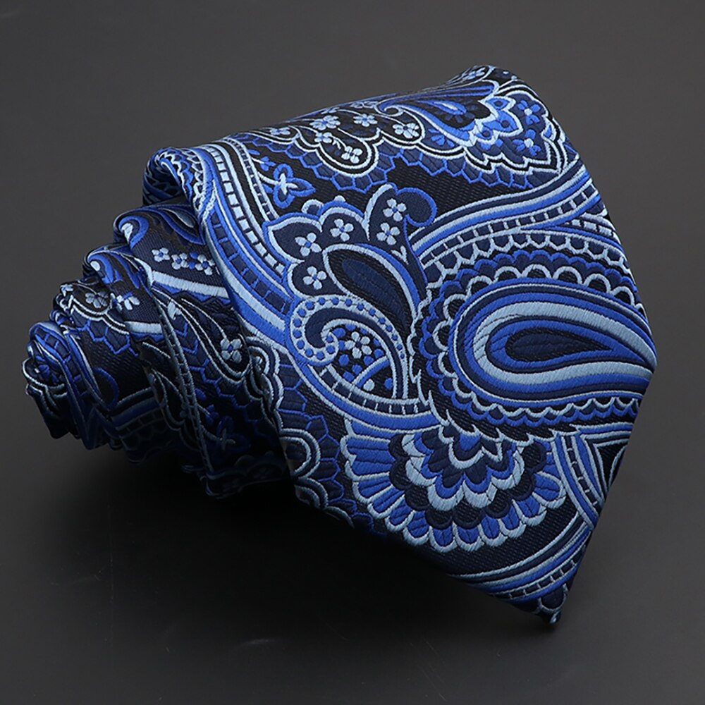 Paisley Stropdassen Herenmode Stropdas 8 Cm Stropdas Das Voor Business Bruiloft Bloemen Bowtie Bruidegom Das das: Sky Blue