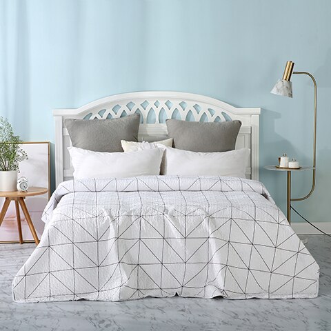 Bedsprei en sprei van microvezel, dun dekbed - tweepersoons/queensize 19: 3