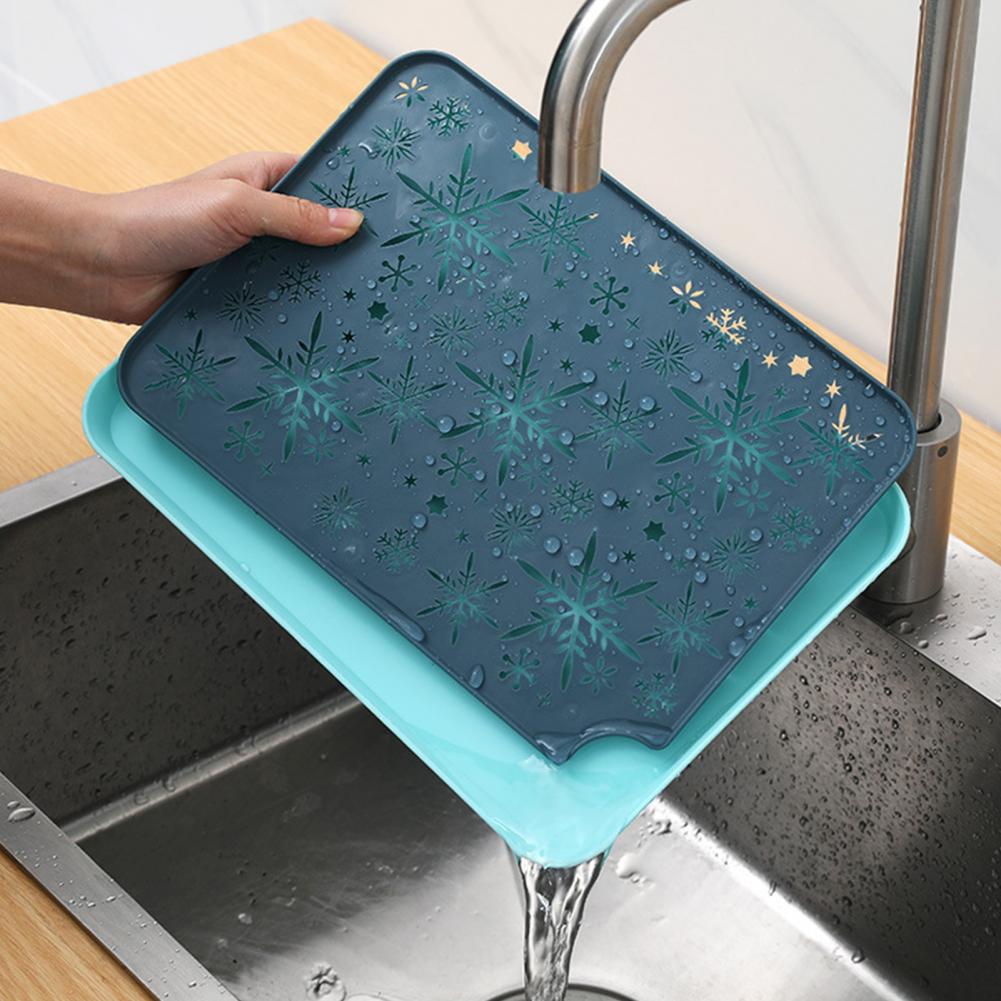 Kitchen Quick Drain Storage Tray Eco-friendly Hollow Pattern Plastic Rectangular Dessert Tray Supplies for Home