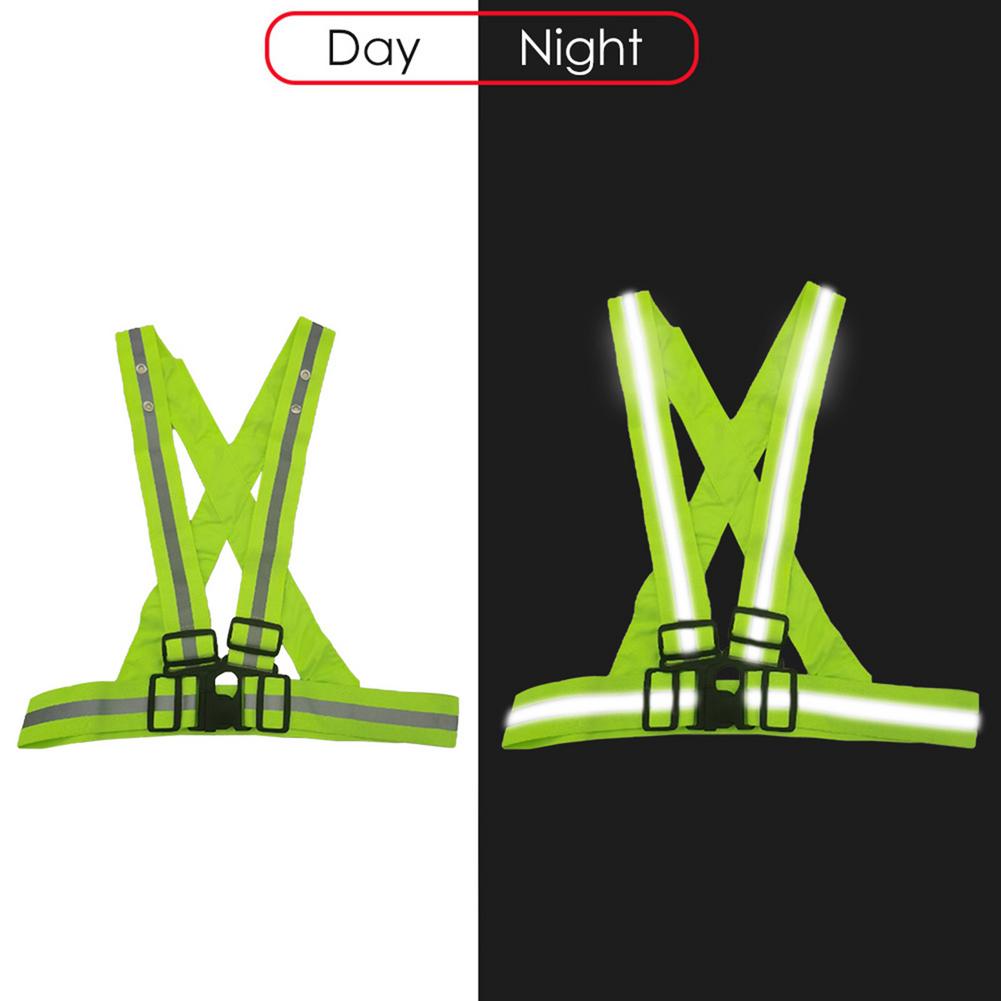 LED Running Reflective Vests Elastic Safe Night Riding Clothing