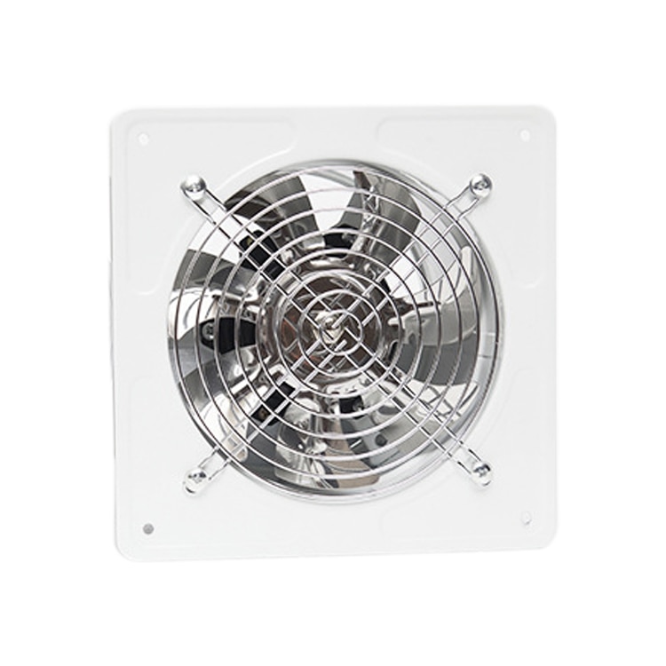 220V Ventilator Extractor Wall Mounted 6 Inch Exhaust Fan Low Noise Home Bathroom Kitchen Garage Air Vent Ventilation: White