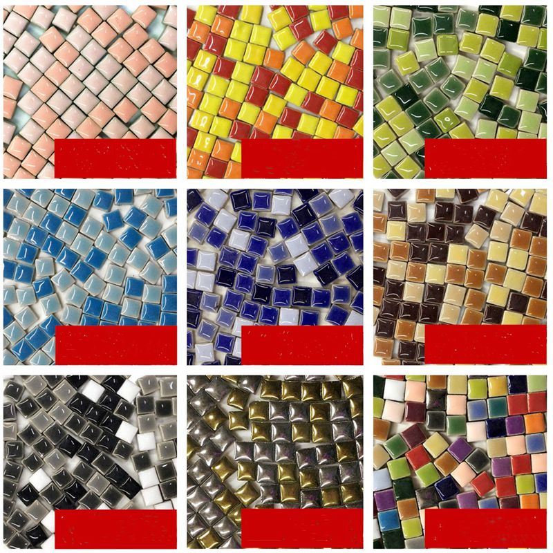 Keramisk glaseret mosaik løs korn gør-det-selv børns pædagogiske håndlavede collage materiale håndværk boligindretning aaa 0884