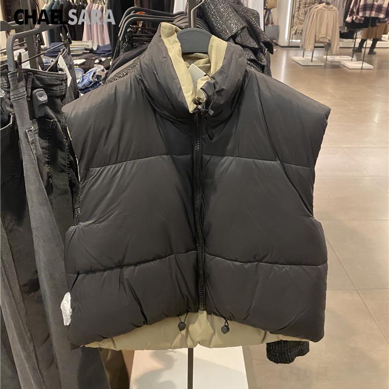 Vancavoo Dames Gewatteerde Gilets Dames Lang Vest Winter Fleece Gewatteerde Mouwloze Jas Longline Dik Gewatteerd Vest Bodywarmer Jas met Capuchon Buitenkleding, legergroen, S