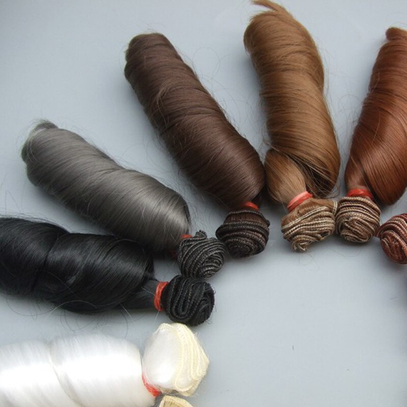 15*100cm Extension Doll Wigs Hair Toy Natural Color Curly Doll Hair for Dolls Wigs Accessories Handmade Clothing Doll Wigs