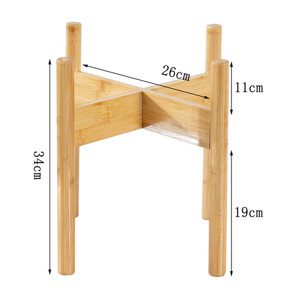 Flower Pot Rack Durable Wood Planter Pot Trays Strong Free Standing Bonsai Holder Home Garden Indoor Display Plant Stand Shelf: h