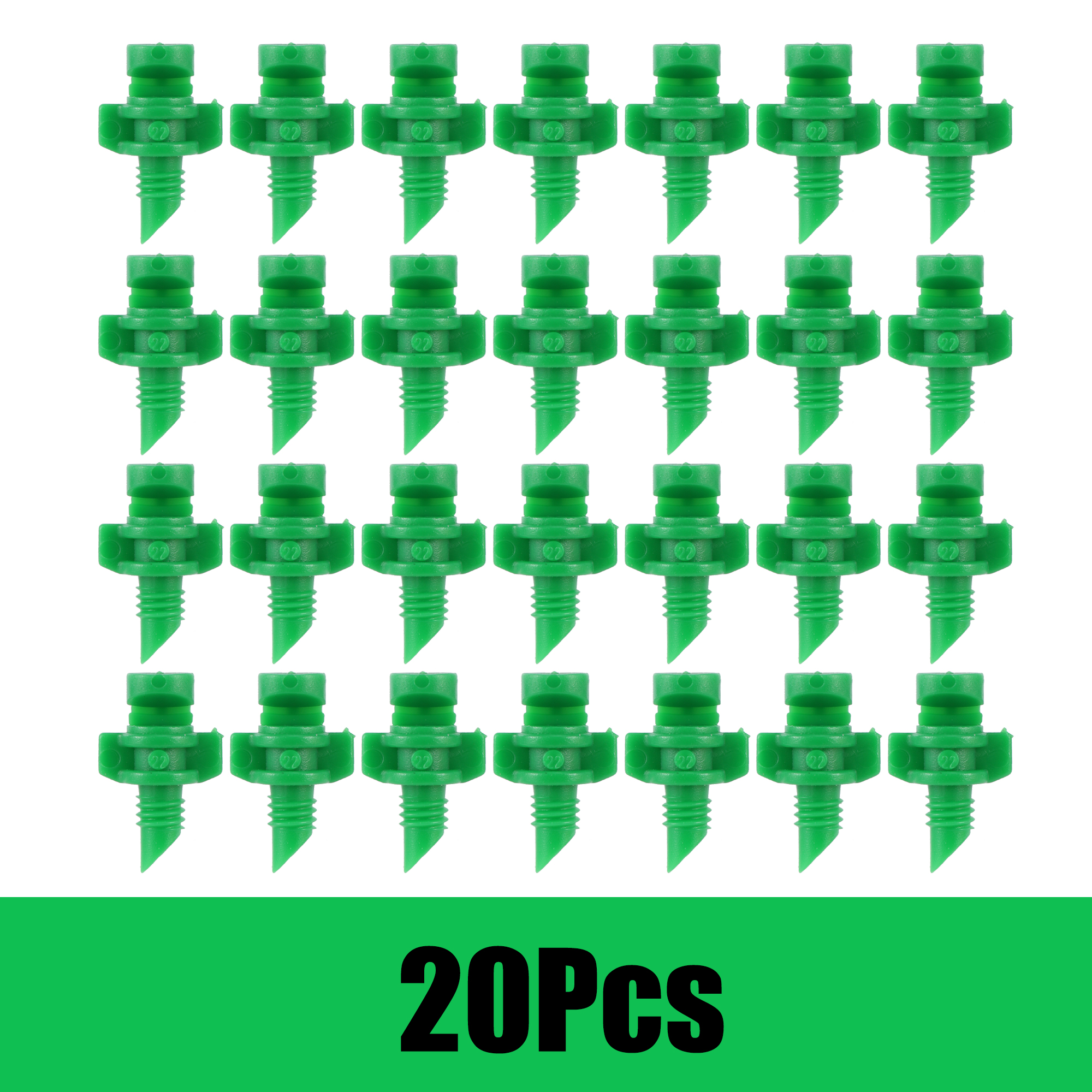 90-360 Degree Micro Refraction Nozzle Sprinkler Head Garden Irrigation Mist Sprayer Watering System Atomizing Nozzle 20/50/100Pc: green