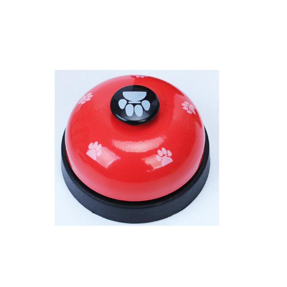 Pet Training Bells Dog Cat Interactive Toy Kitten Puppy Food Feed Reminder Puzzle Toy Development Intelligence Squeak Sound Toy: red