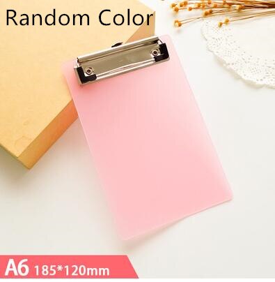 Transparent Plastic Clipboard Writing Board Note File Splint Bill Folder A4 A5 Document Holders Office Stationery Clamp Pad: Green