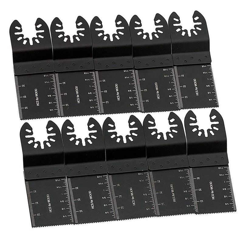 10PCS Wood Cutting Saw Blade Oscillating Kit Multi Tool for Dremel Fein Multimaster Makita Mix Multitool Blades Set (10pcs: Default Title