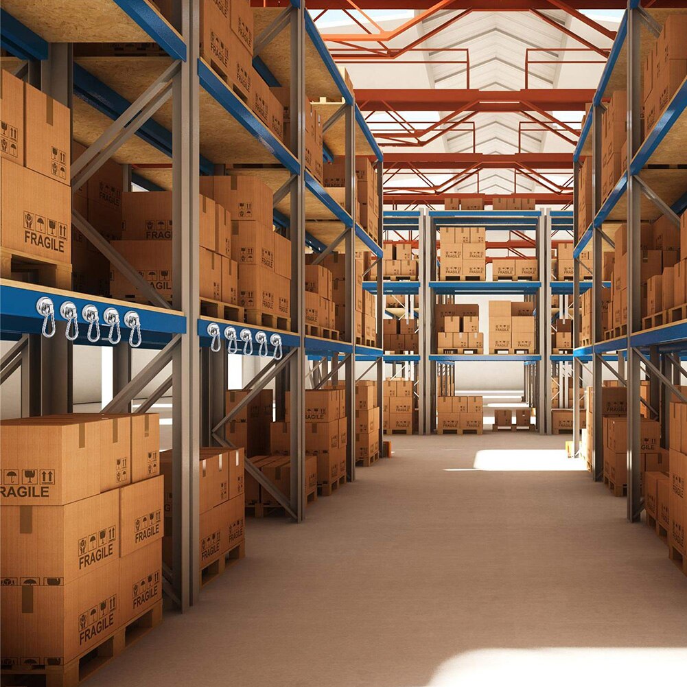 'The Best' Magnetic Hooks Strong Heavy Duty Neodymium Magnet Hooks with Swivel Carabiner Hook for Refrigerator 4pcs 889