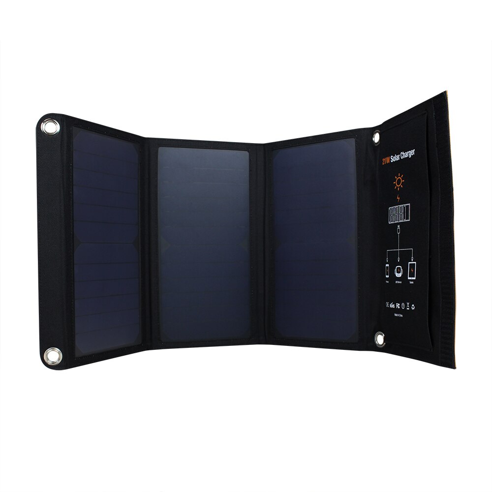 Folding solar charger 21W2A Cell Phone DC Solar Charging Panel Solar Cell Phone Power Panels