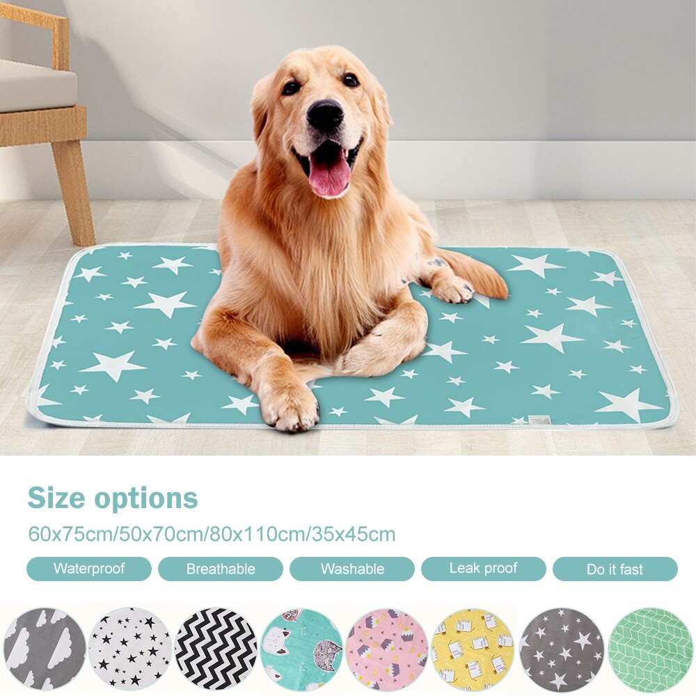 Imperméable à l'eau réutilisable coussin de formation chien housse de siège de voiture lavable chien couche-culotte pour animaux de compagnie tapis d'urine absorbant environnement protéger tapis de couche