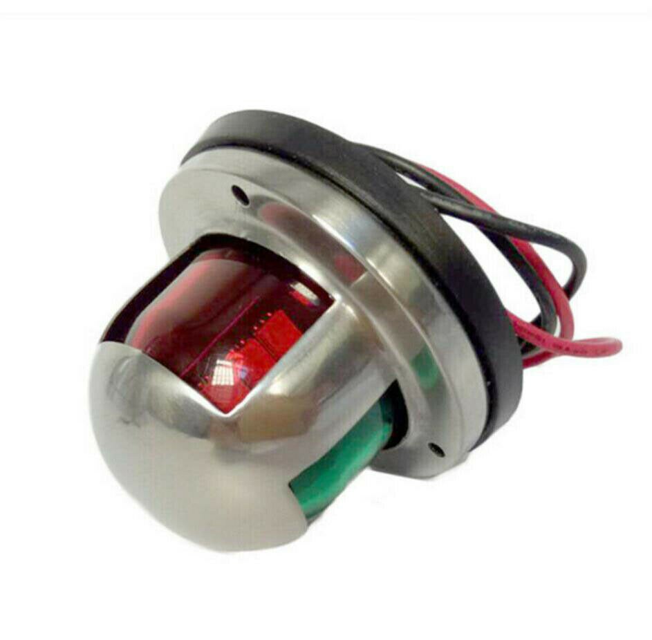 Bateau Vert Tribord et Rouge Bâbord Noir Poupe, Paire de Feux de Signalisation IP66 Rouge Vert LED Voyant D'avertissement de Navigation pour Bateau Marin Yacht 12 V Ancre Signal Mât Lumière