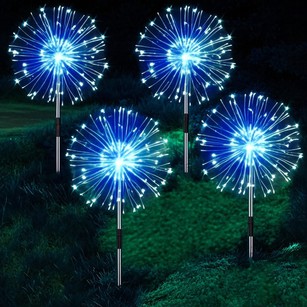 LED-Solar-Gartenleuchten für den Außenbereich, wasserdicht, Solar-Feuerwerk-Lichter zum Selbermachen für draußen, Bodenlampe, Rasen, Hof, Weg, Terrasse, Dekoration