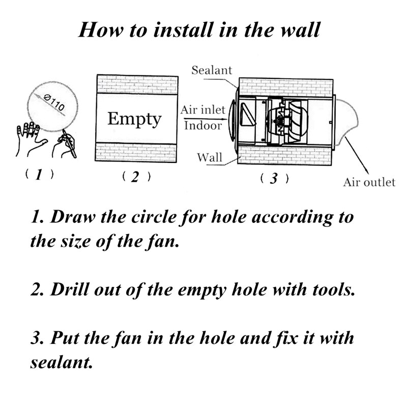 4 Inch Line Exhaust Ilation Extractor Fan Shower BathRoom Hydroponic Exhaust Fan