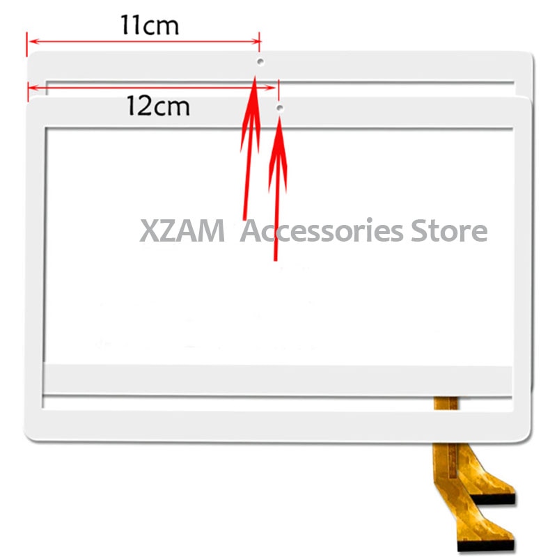 Berøringsskærm til 10.1 "tommer bdf  kt107_ v 01 kt107 v01 berøringspanel sensor glas digitizer / hærdet glas skærm