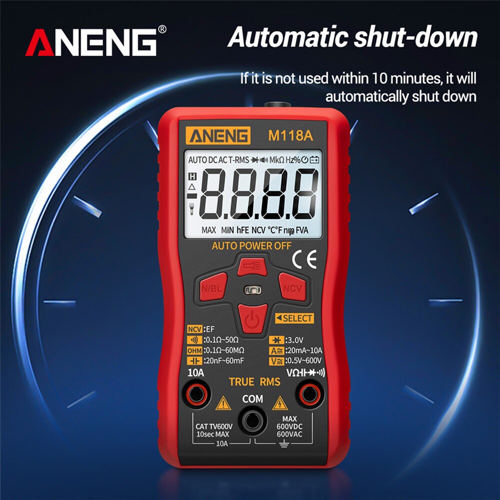 ANENG M118A Digital Multimeter True RMS AC/DC Voltage Current Meter NCV Tester Measuring Resistance Tool