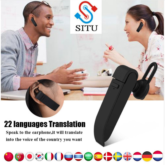 Draagbare Smart Voice Vertaler Bluetooth Instant Voice Vertaler Real-Time Travel Business Traductor Ondersteuning 22 Talen