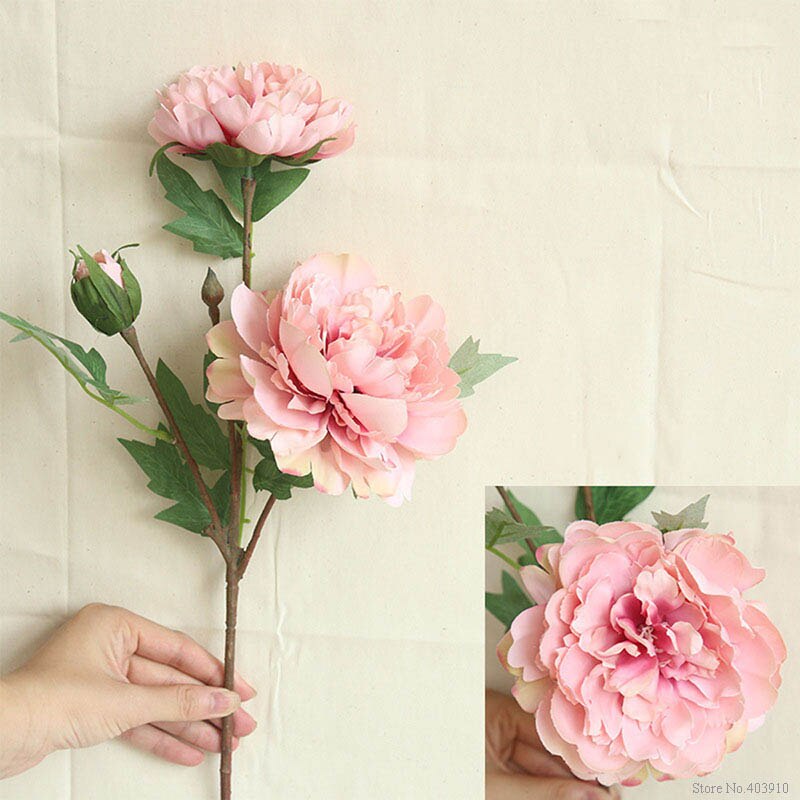 Flores artificiales de seda, ramo de flores de peonía, Hortensia nupcial, decoración, 2022