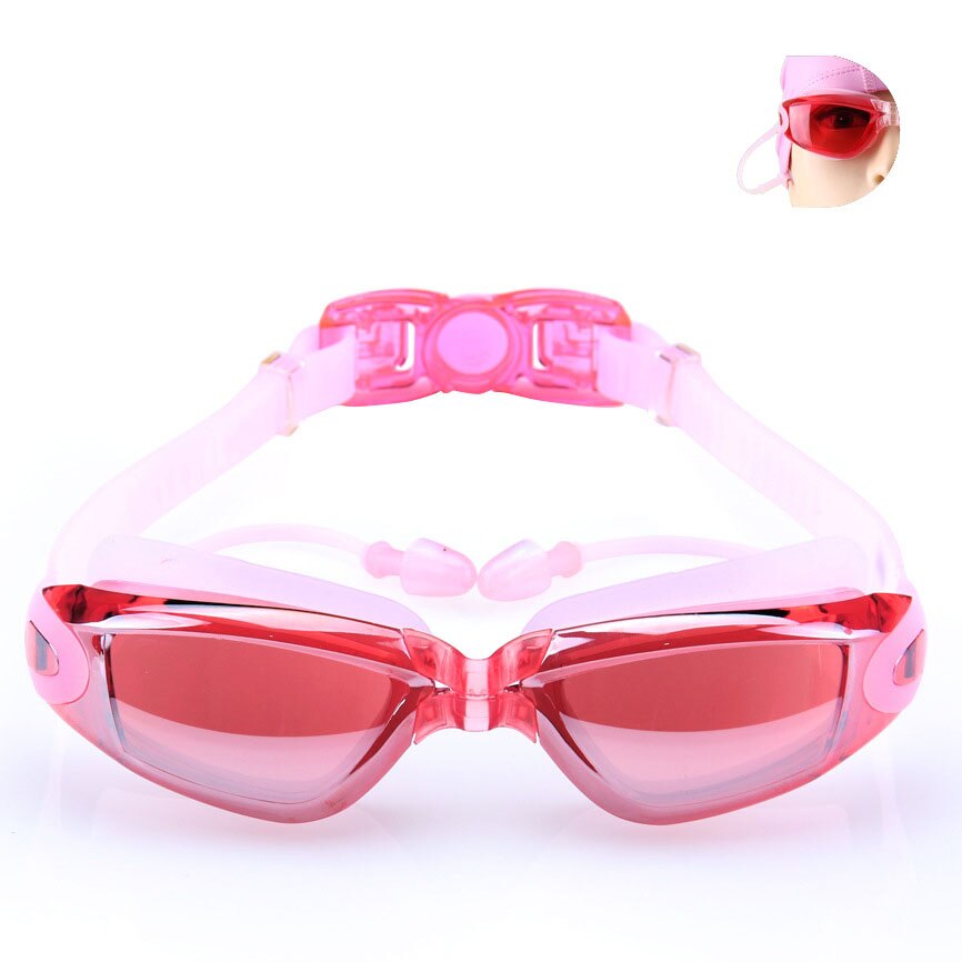 Anti-fog swim goggles: Red