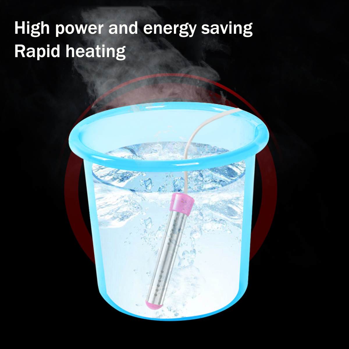 220V Electric Water Heater Stainless Floating 2500W Electric Heater Boiler Portable Immersion Suspension Bathroom Swimming Pool