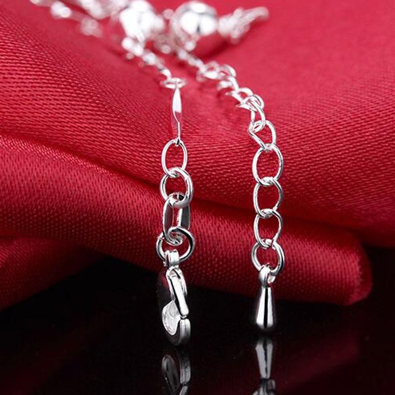 Bells 925 silver Round Boho Anklet Foot Chain Ankle Charm Anklet Foot Jewelry