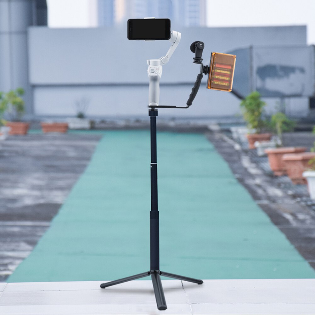 Gimbal Verlängerung Stange Halterung Stativ Professionelle Zubehör L-typ Handheld Stabilisator einstellen Metall Tragbare Für Osmo Handy, Mobiltelefon 4