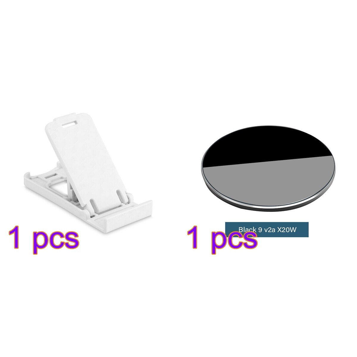 20w raske trådløse ladere til iphone 12 pro xs max xr  x 8 pluss til samsung galakse  s10 s9/s9+ s8 Merk 9 usb qi ladepute: X20w svarte
