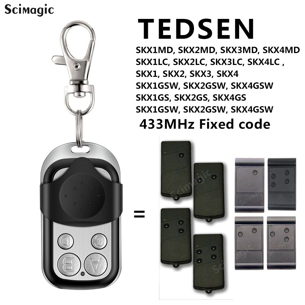 TEDSEN SKX1LC SKX2LC SKX3LC SKX4LC Remote Control 433.92Mhz Gate Garage Door Opener TEDSEN 433mhz Transmitter Key Fob