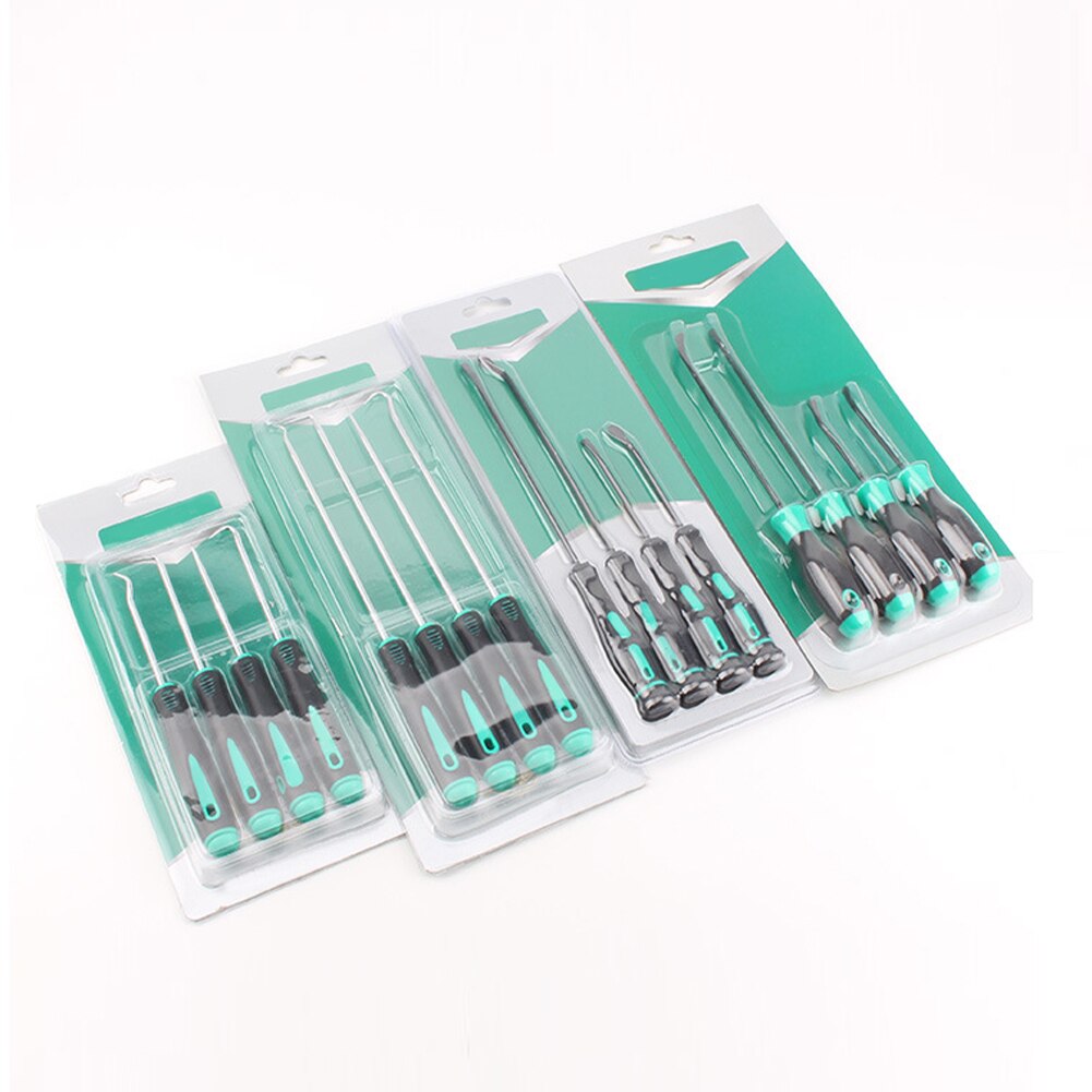 4Pcs Car Oil Seal Screwdrivers O-ring Gasket Puller Remover Pick and Hook Set Auto Repair Tools Accessories 240mm/165mm