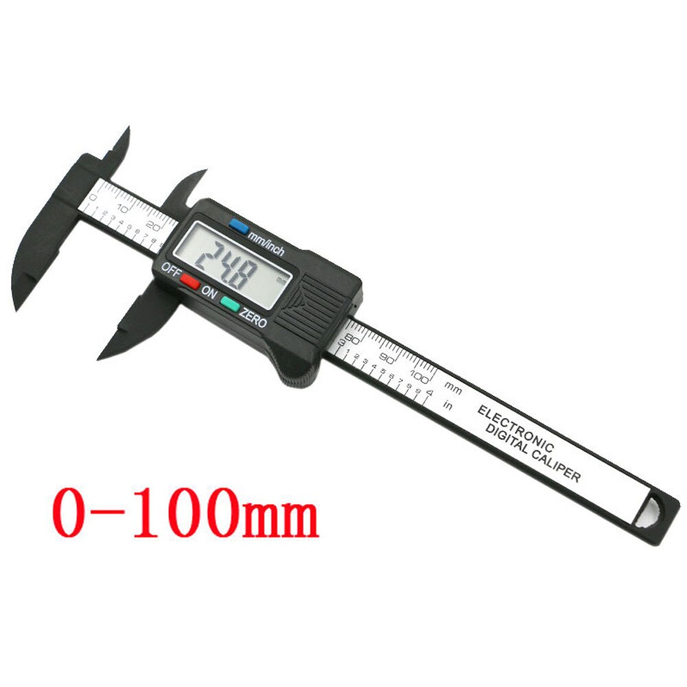 100mm/4inch Lcd Digital Gauge Micrometer Electronic Carbon Fiber Vernier Caliper Tools Height Measuring Instruments Micrometer