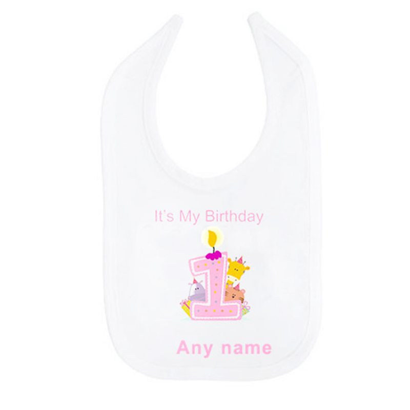 Erste Geburtstag Individuelle Personalisieren Baby Bib Kinder Kleinkind Abendessen Fütterung Lätzchen Bandanas Spucktücher baby lätzchen Baby Dusche