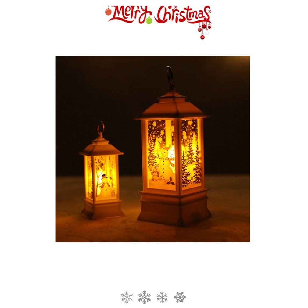 Vela navideña LED con soporte para luz LED con forma de vela pequeña, velas, jaulas, velas con estampado de alce, vela de Papá Noel, decoración navideña para el hogar