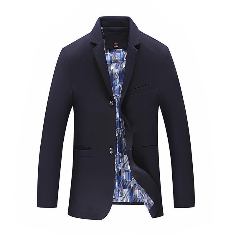 plus size 8XL 7XL 6XL Blazer Mens Casual Jacket Solid Color Cotton Men Blazer Jacket Men Classic Mens Suit Jackets Coats: 2 / L