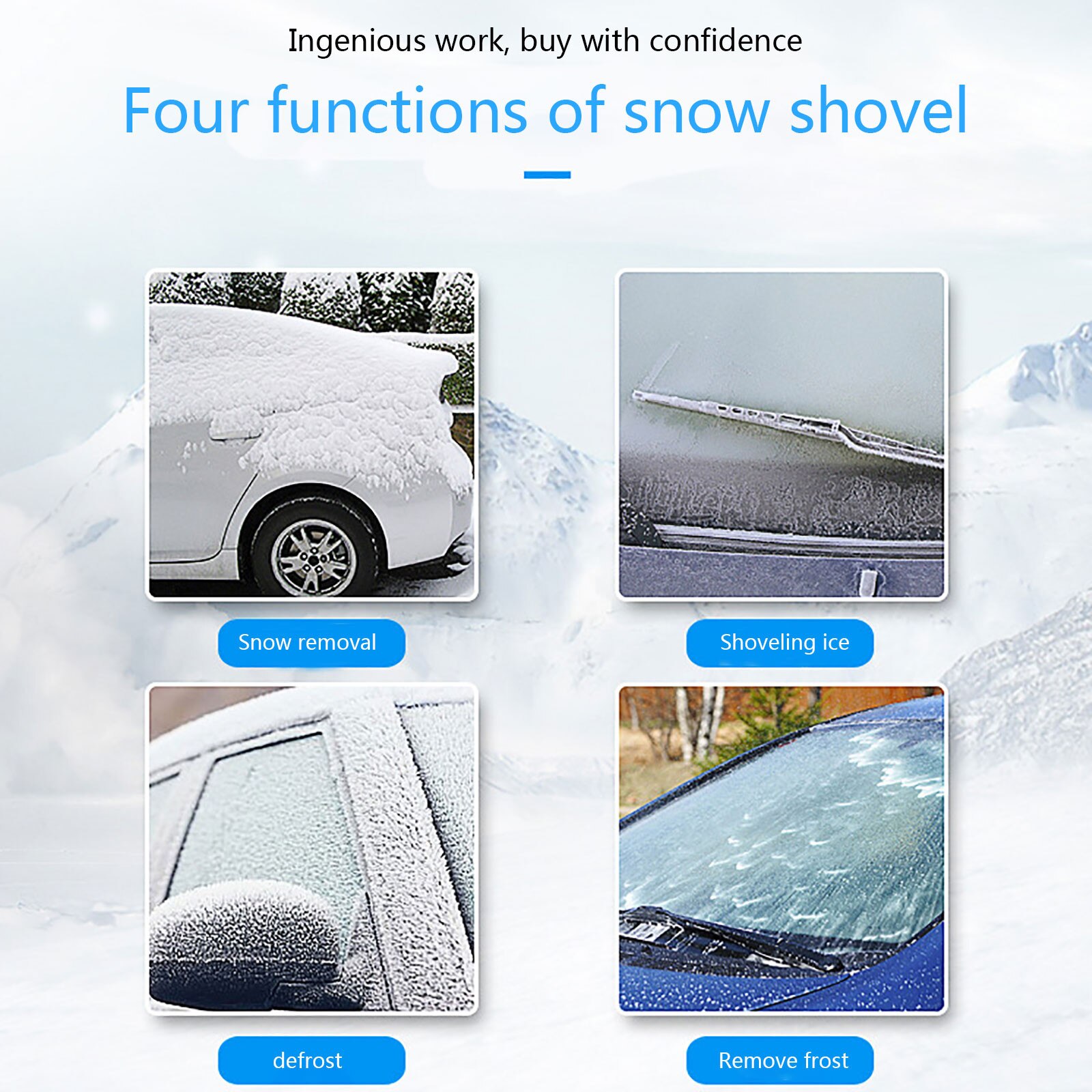 Car vehicle Snow Ice Scraper SnoBroom Snowbrush Shovel Removal Brush Winter Car Accessories Dropshiping