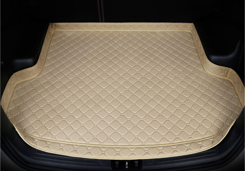 Kofferbak Mat Voor Hyundai Santa Fe Modificatie Kofferbak Pat Bescherming High-Side Waterdichte Auto Decoraties: high  white