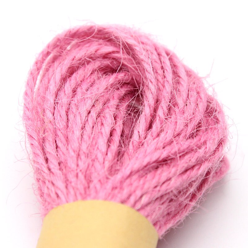 40 metriä / rulla 2mm pehmeä tekstuuri hamppuköysi narut tee itse maljakko vaatteet hattu kengät unesieppari juhla koriste materiaali köysi