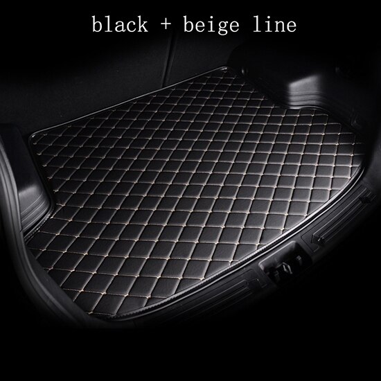 Kalaisike brugerdefinerede bil måtte bagagerum til mazda alle model cx -5 cx-3 mx5 626 mazda 3 6 rx-7 rx-8 mx-5 biltilbehør custom cargo liner: Sort beige linje