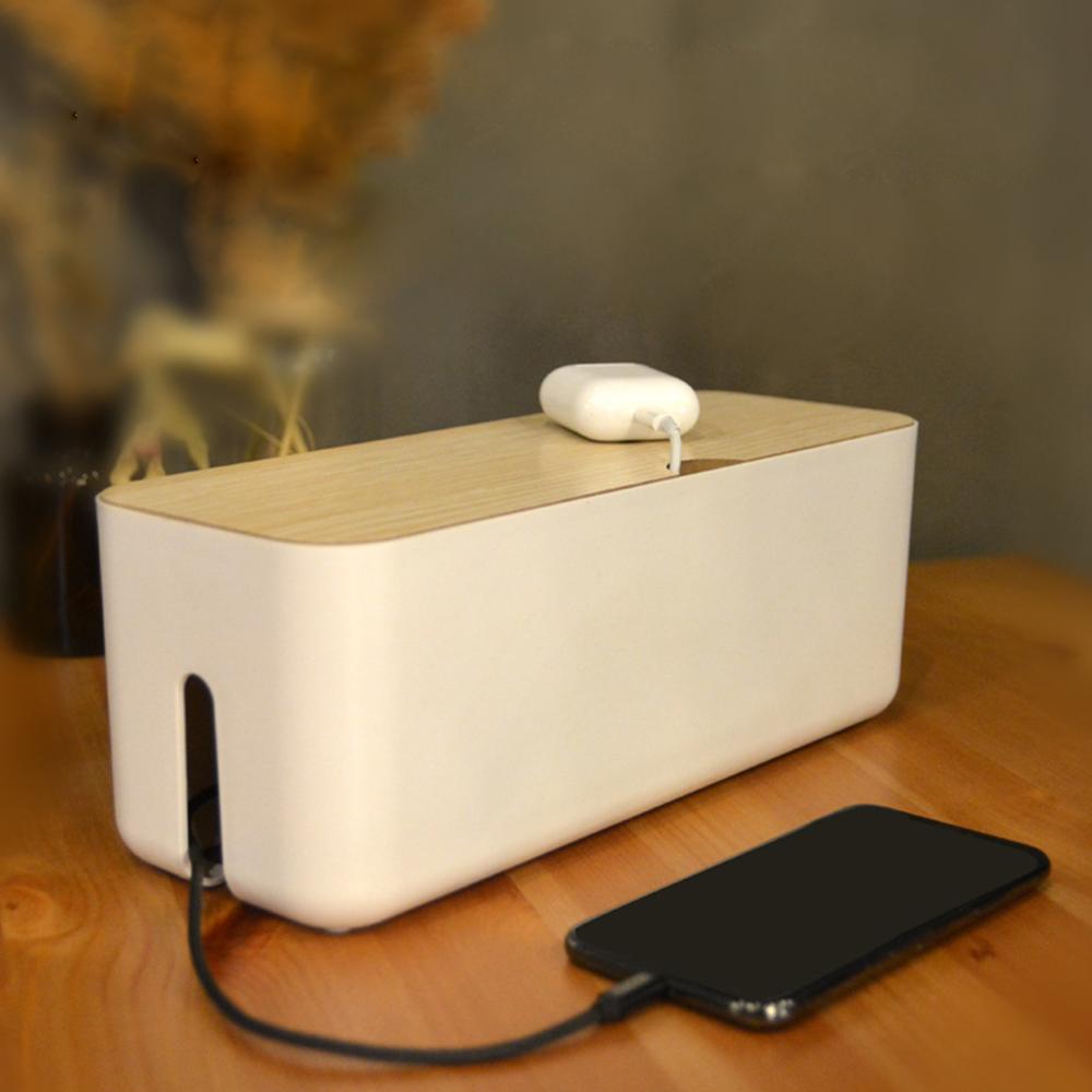 Cable Storage Box Power Strip Wire Case Anti Dust Charger Socket Organizer Desktop Network Line Storage Bin And Storage Bag