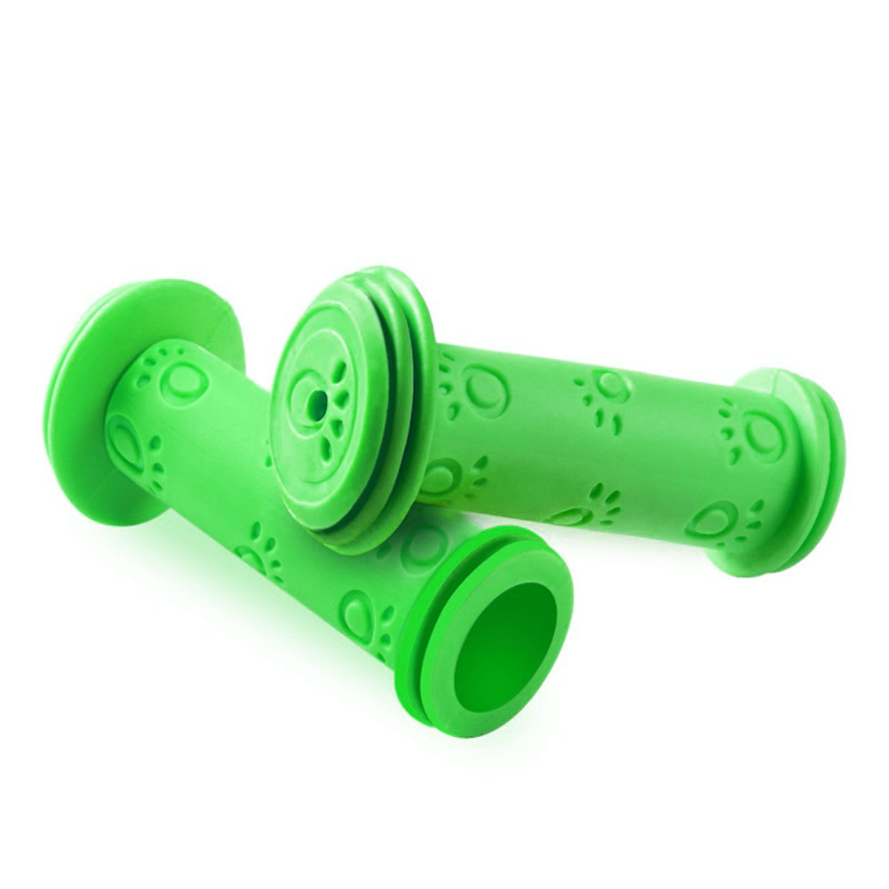 1Pair Rubber Bike Bicycle Handle Bar Grips Anti-slip Waterproof Scooter Handlebar 18mm For BTWIN Kids Bike 14-16inch: green