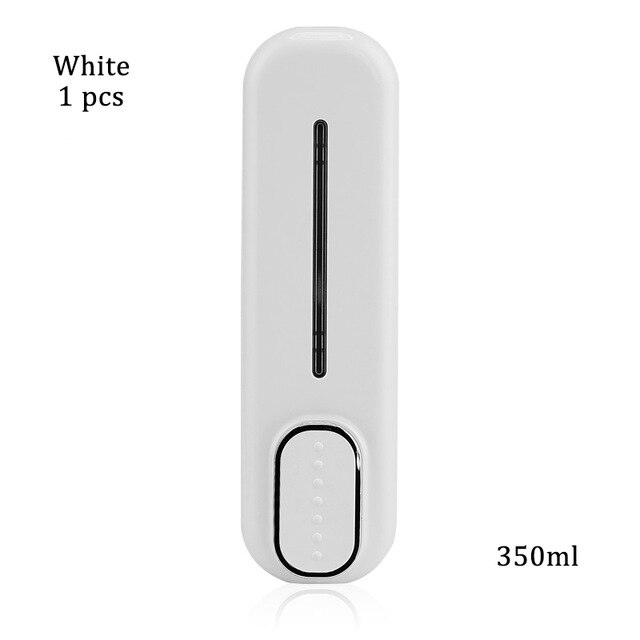 Liquid Hand Soap Dispensers Wall mounted ABS Liquid Shampoo Shower Container 350ml Plastic Soap Holder for Bathroom Washroom: White