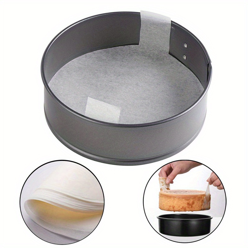 50 stks Binaural te kiezen Cake Release Papier Bakpapier, 20 cm/8in Anti-aanbak Cake Pan Bakvoeringen