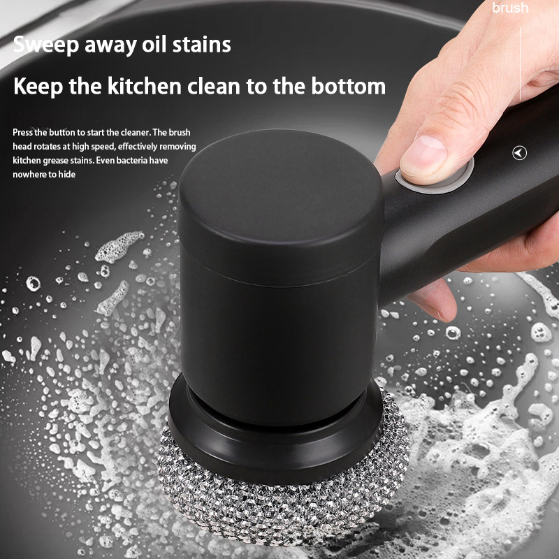 Xiaomi kabellose elektrische Reinigungsbürste, leistungsstarke Küche, Zuhause, Multifunktions-WC, 6, Ersatzkopf, tragbare Reinigungsbürste