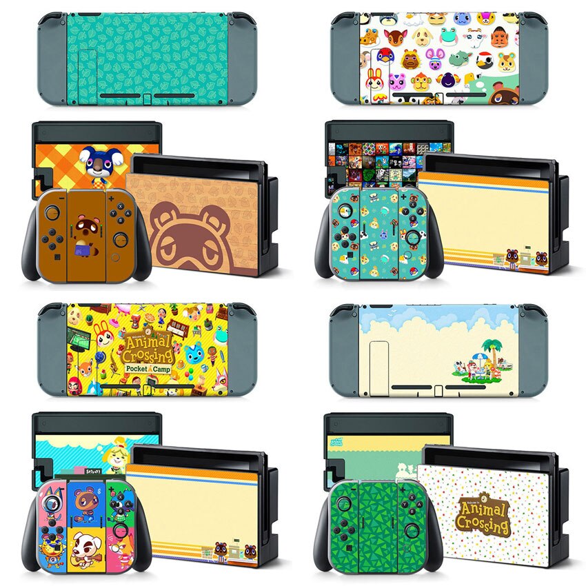 Cute Animal Crossing Vinyl Sticker Detachable Re-usable for Nintendo Switch Console & Joy-Con Controllers