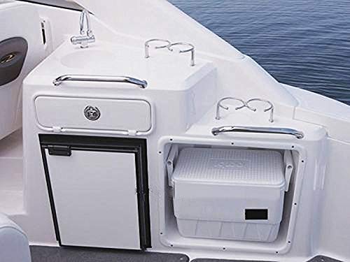 Båttillbehör marinbåt rv husbil polerad 316 rostfritt stål dubbelring koppdryckhållare