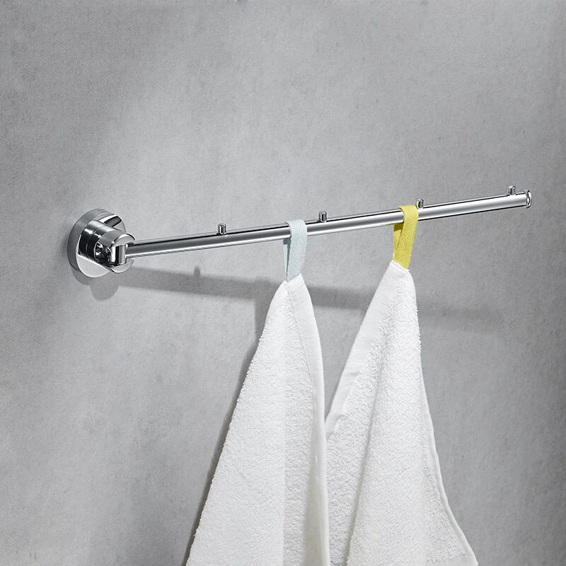 Badeværelse håndklædeholder krom håndklædestang roterende håndklædestativ vægmonteret håndklæde ring badeværelse tilbehør