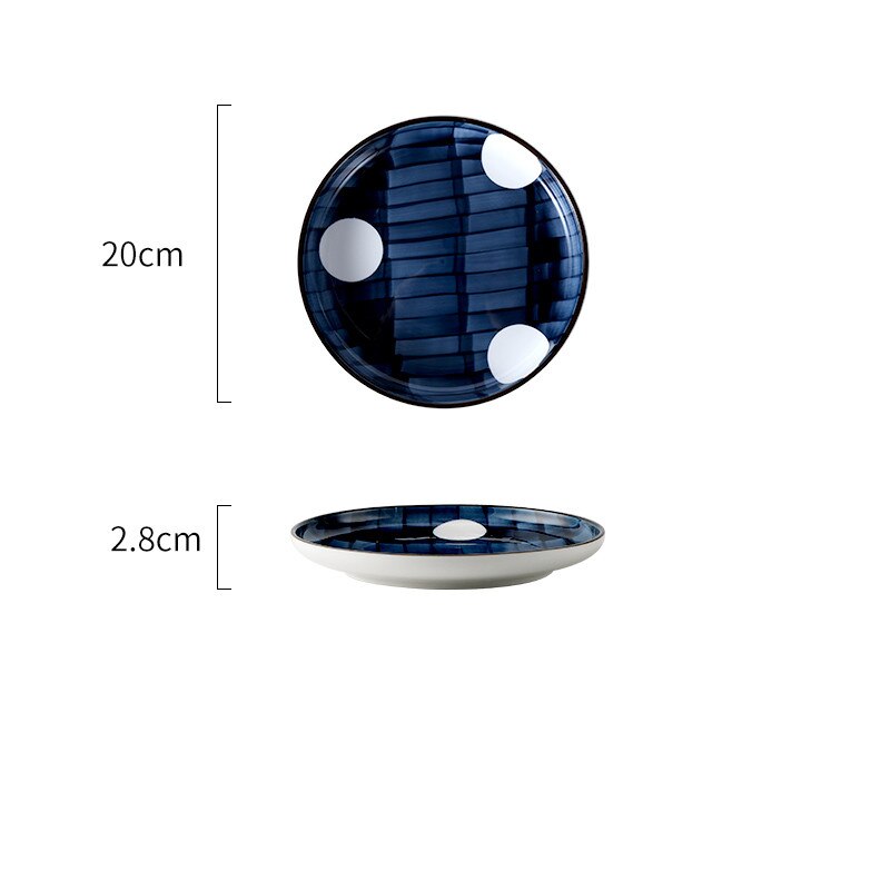 Japanese-style ceramic dinner plate serving dish cake disc western-style steak dish kitchen board snack dish salad bowl: d