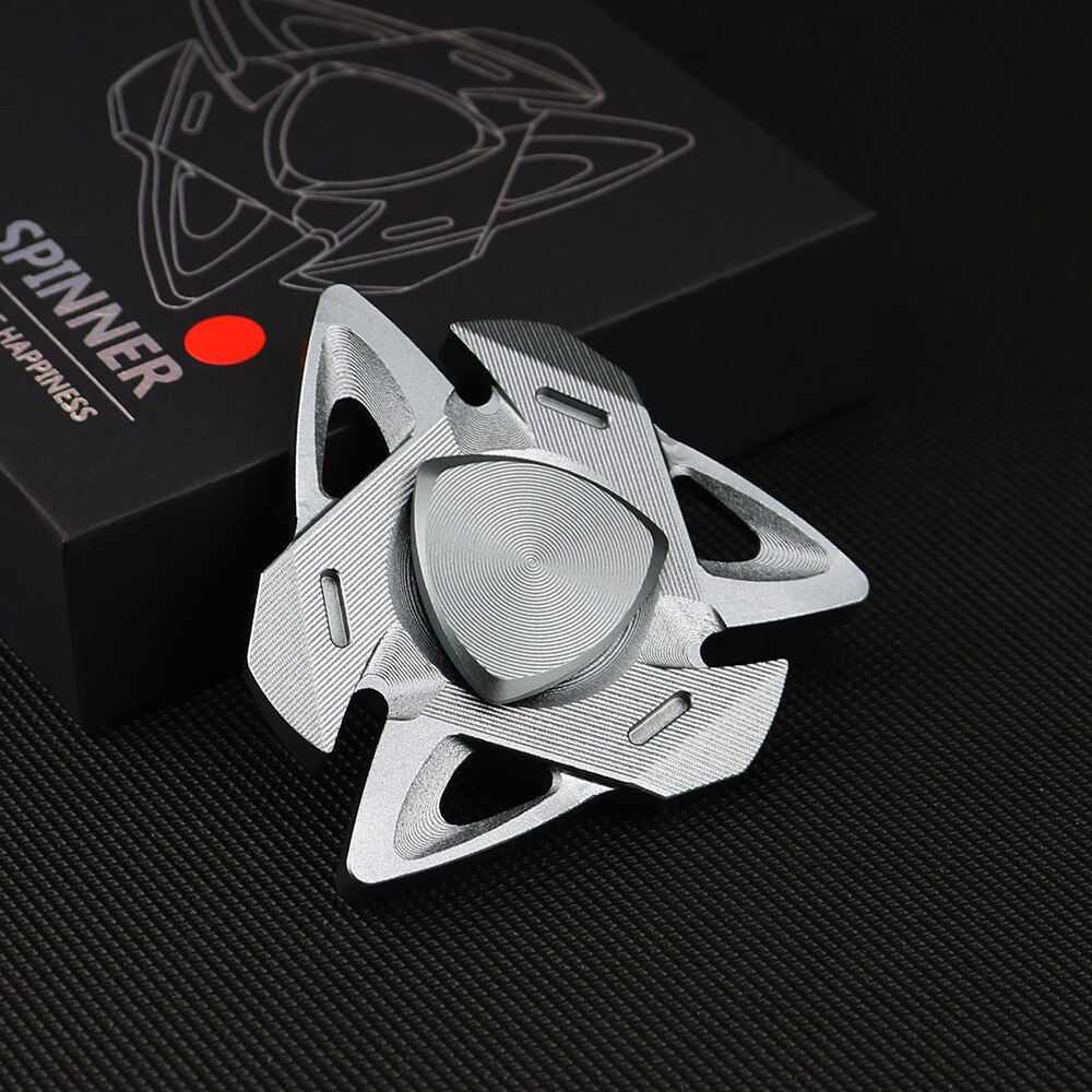 Aluminium Precisie Lagers Fidget Vinger Spinner Metalen Grote Witte Haai Stress Spinning Speelgoed Vingertop Gyro