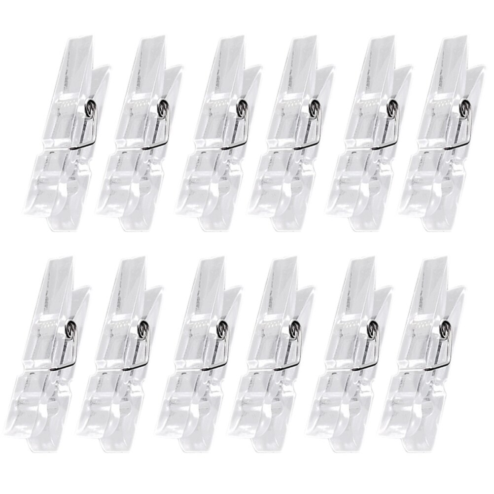 50pcs Spring Hanging Clips Clamps Plastic Clothes Line Clips Mini Paper Photos Clip Clothespins